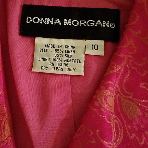 Donna Morgan pink silk skirt suit, size 10 - Picture 4 of 4